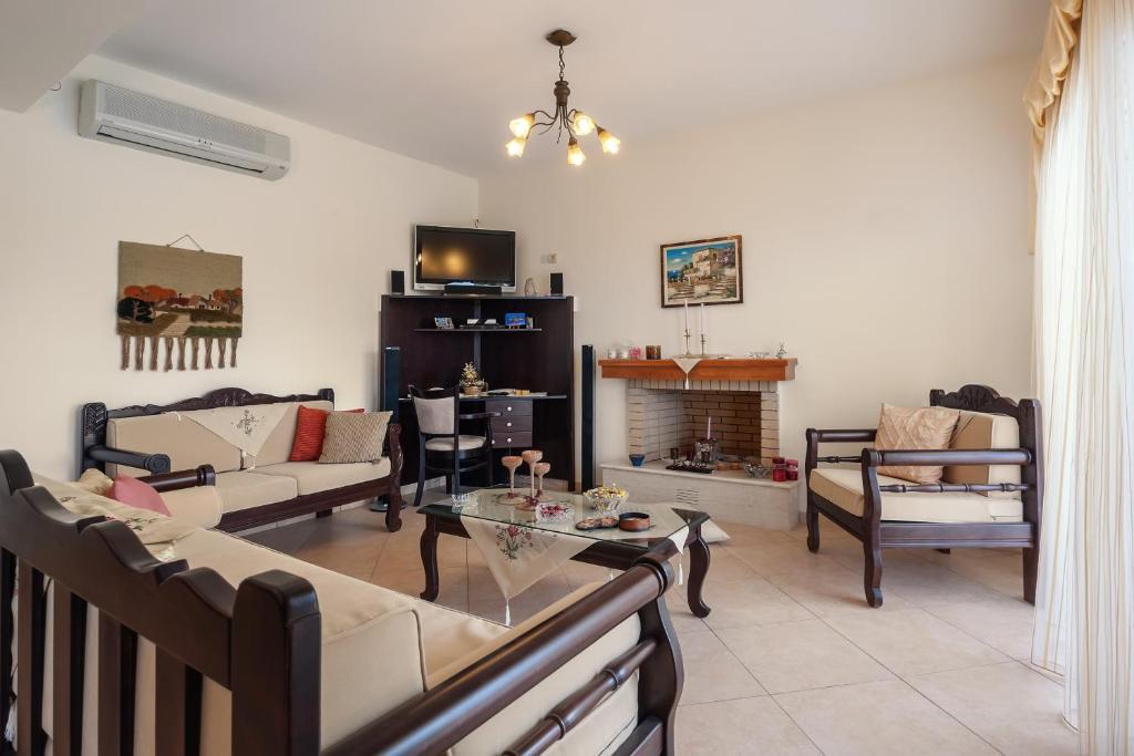 Triopetra Luxury Villas Fournou Lago Quarto foto